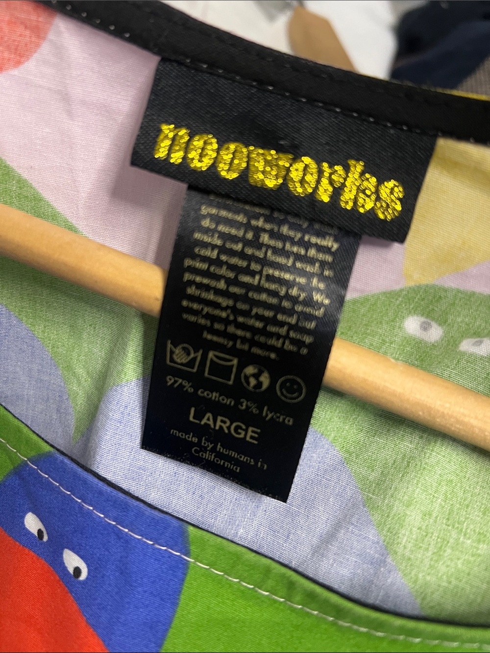 Nooworks Rainbow Lumps misty pocket dress size Large Rare print - Picture 7 of 7